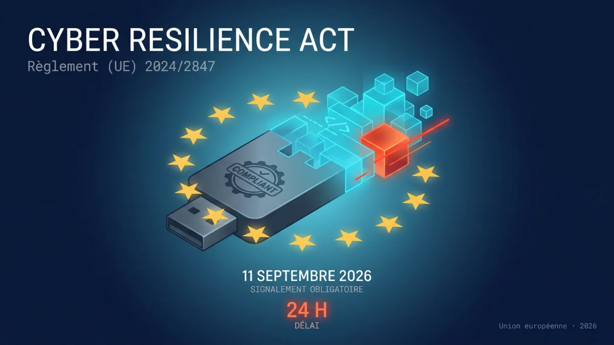 Cyber Resilience Act : le 11 septembre 2026, votre logiciel devient un produit réglementé (et vous aurez 24 heures pour signaler une faille)