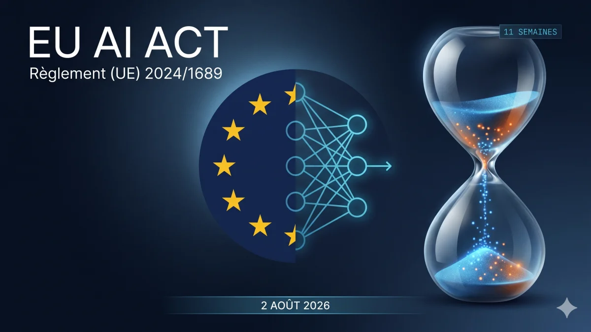 EU AI Act : 11 semaines avant le 2 août 2026 (ce que ChatGPT, votre chatbot et votre IA RH vont devoir changer)