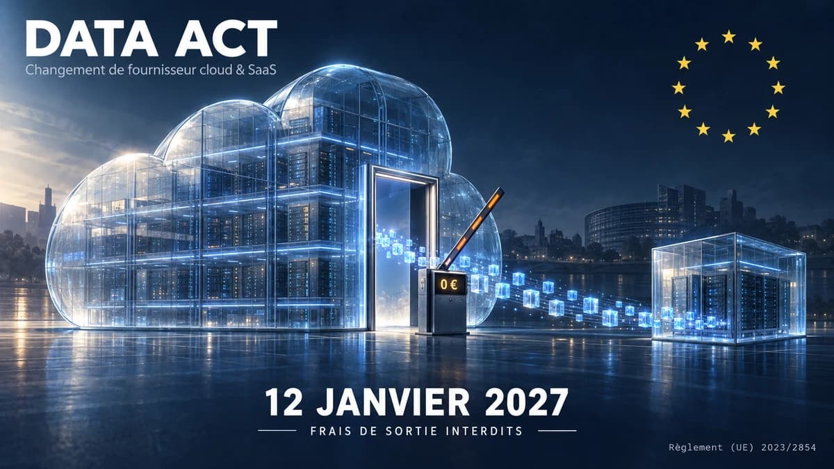 Data Act : au 12 janvier 2027, quitter votre fournisseur cloud devient gratuit (ce qui vous retient vraiment, ce n'est pas la facture)
