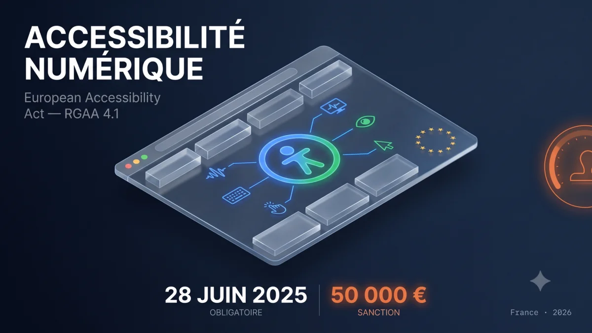 L'accessibilité numérique est obligatoire depuis le 28 juin 2025 pour l'e-commerce et une grande partie du secteur privé, avec des sanctions jusqu'à 50 000 euros