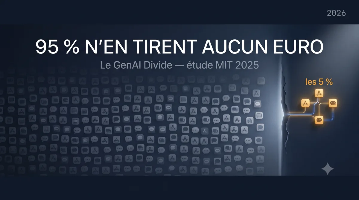 95 % des projets d'IA en entreprise ne génèrent aucun retour sur investissement selon l'étude du MIT GenAI Divide 2025